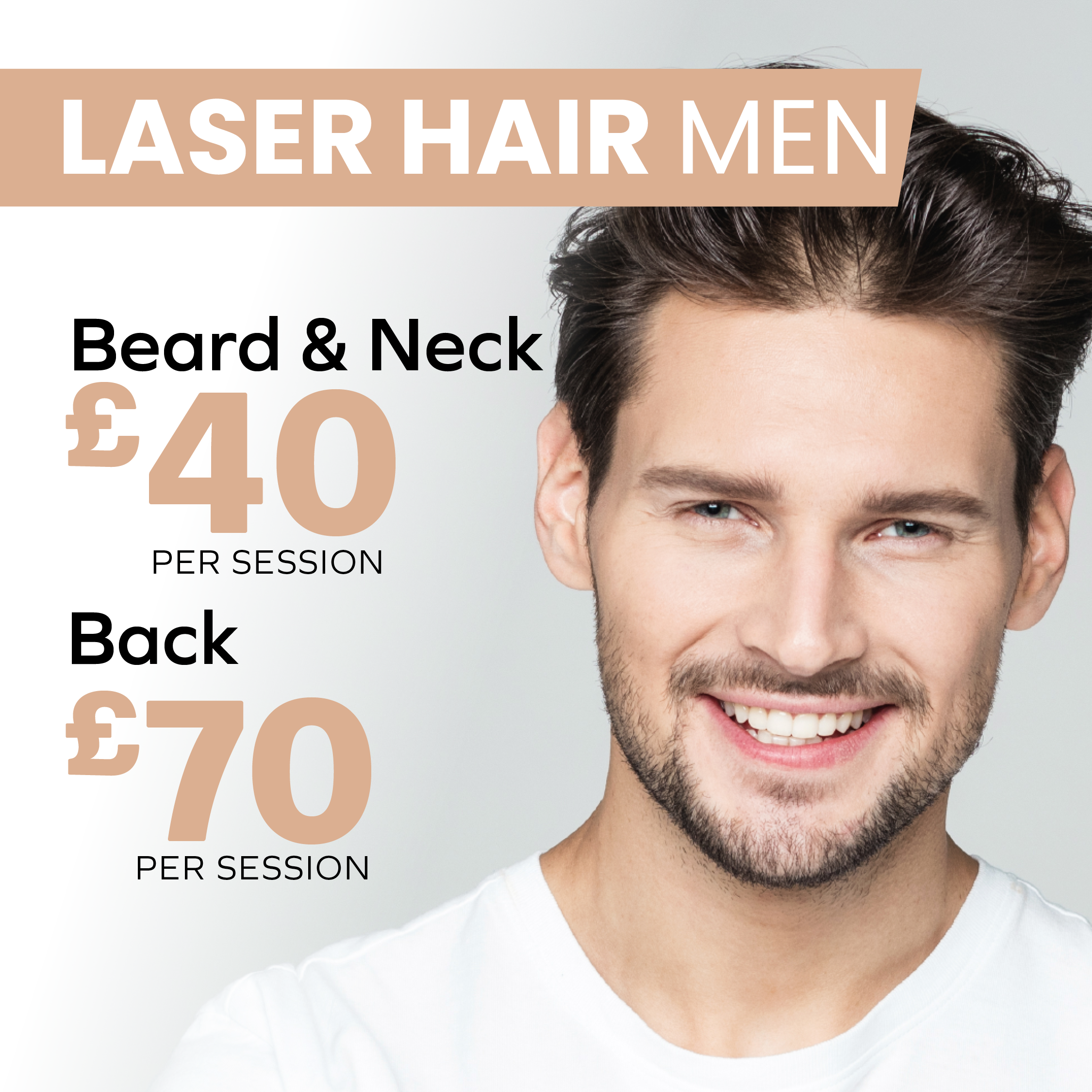 Laser hair removal for men from £40